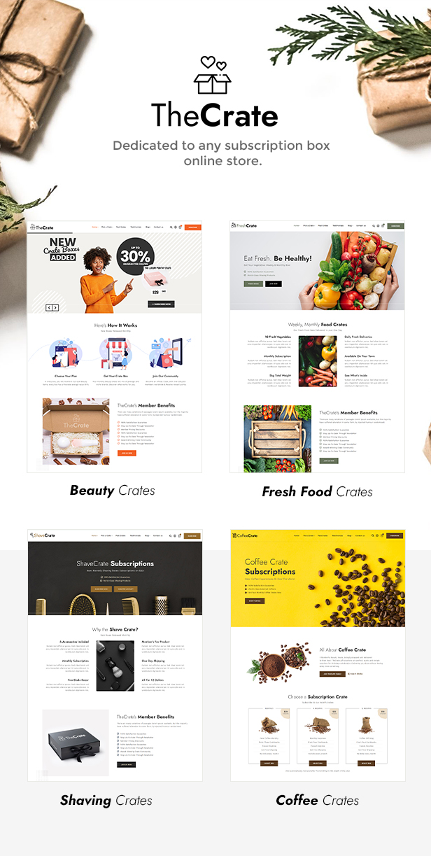 TheCrate - WooCommerce Subscription Box Theme - 1
