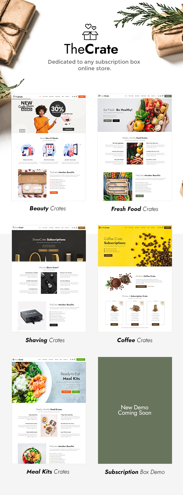TheCrate - WooCommerce Subscription Box Theme - 1